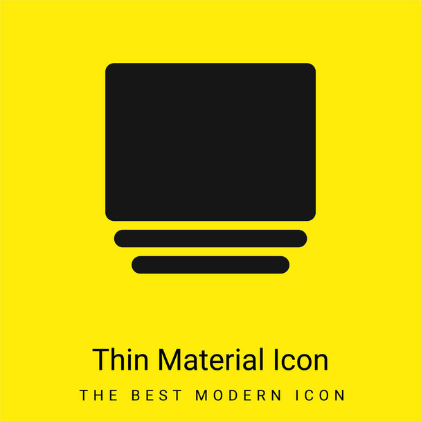 Album minimal bright yellow material icon - Vector, Image
