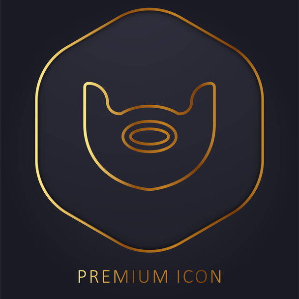 Szakáll arany vonal prémium logó vagy ikon - Vektor, kép