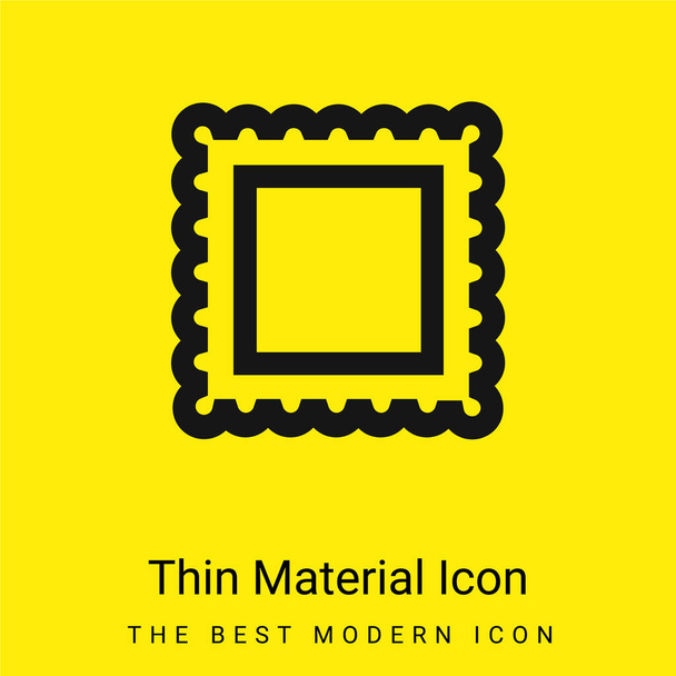 Border For Frame Pictures minimal bright yellow material icon - Vector, Image