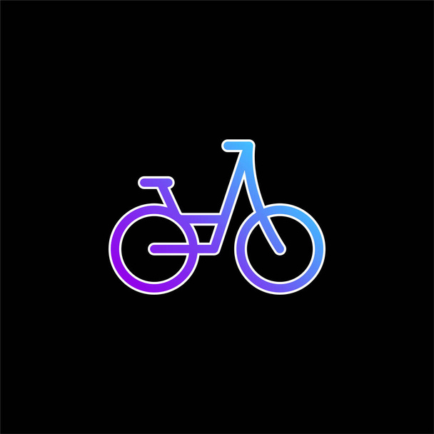 Bicicleta azul gradiente vector icono - Vector, Imagen