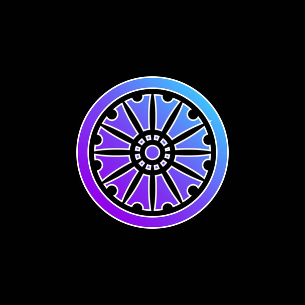 Ashoka kék gradiens vektor ikon - Vektor, kép