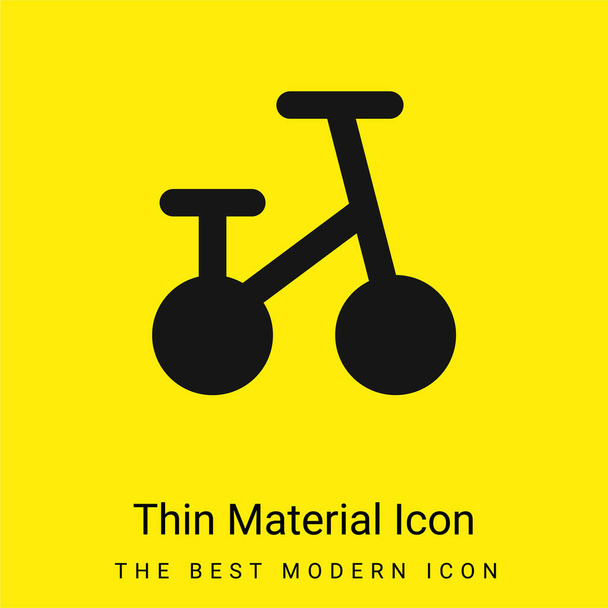 Fiets minimaal helder geel materiaal icoon - Vector, afbeelding