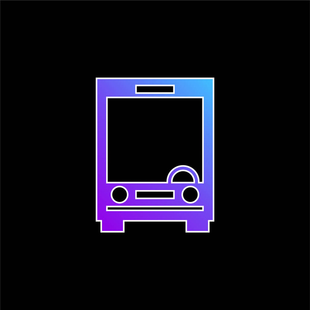Icône vectorielle de dégradé bleu Big Bus Front - Vecteur, image