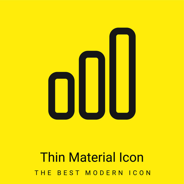 Audio pruhy Grafický obrys minimální jasně žlutý materiál ikona - Vektor, obrázek