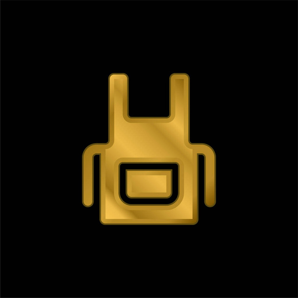 Schürze vergoldet metallisches Symbol oder Logo-Vektor - Vektor, Bild