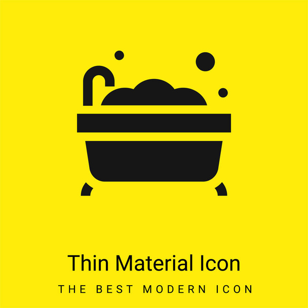 Fürdő minimális fényes sárga anyag ikon - Vektor, kép