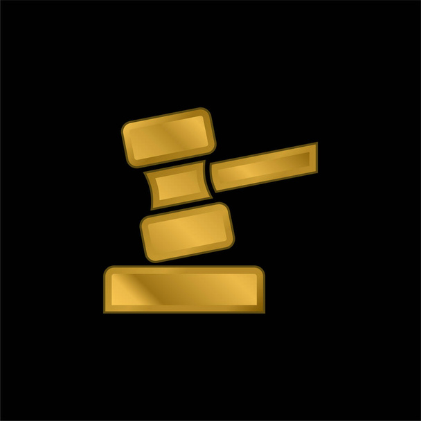 Позолоченная икона или вектор логотипа аукциона - Вектор,изображение