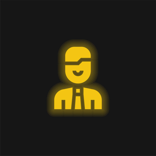 Contabilidade amarelo brilhante ícone de néon - Vetor, Imagem