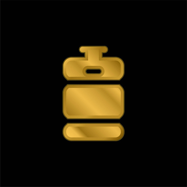 Позолоченная икона пивной бочки или вектор логотипа - Вектор,изображение