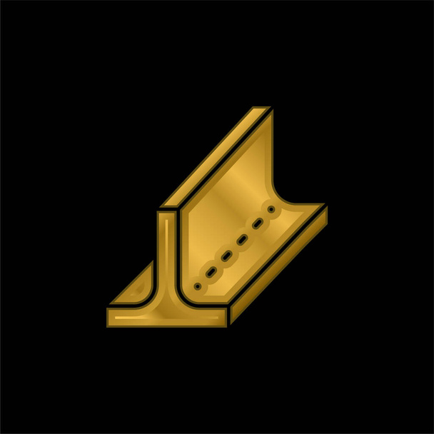 Промінь золотий металевий значок або вектор логотипу
 - Вектор, зображення