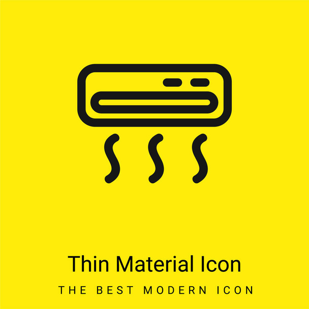 Кондиционер минимальный ярко-желтый значок материала - Вектор,изображение