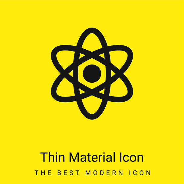 アトム最小限の明るい黄色の材料アイコン - ベクター画像