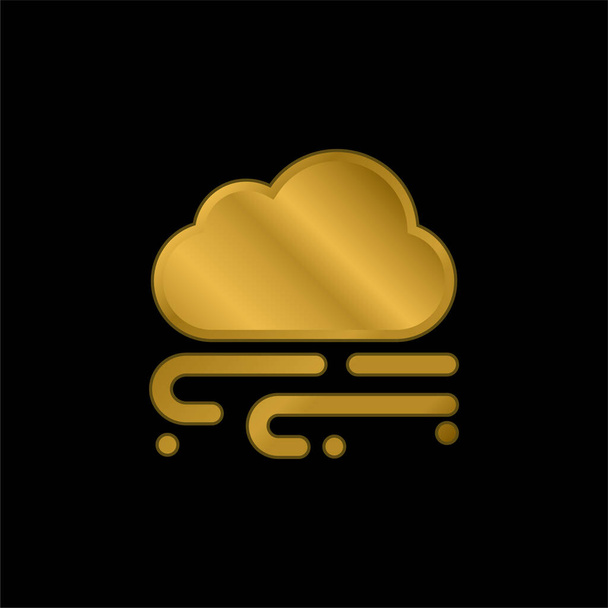 Blizzard chapado en oro icono metálico o logo vector - Vector, imagen