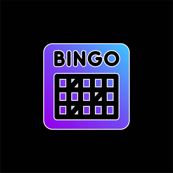 Icône vectorielle de dégradé bleu bingo - Vecteur, image