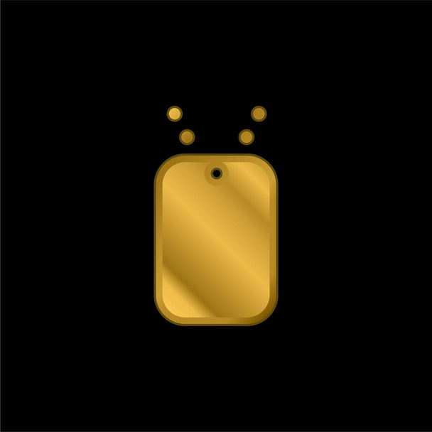 バッジゴールドメッキ金属アイコンまたはロゴベクトル - ベクター画像