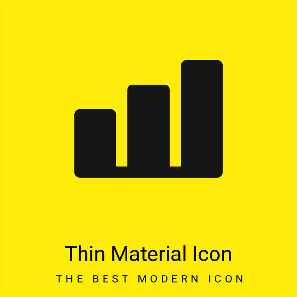 Balkendiagramm minimales helles gelbes Materialsymbol - Vektor, Bild