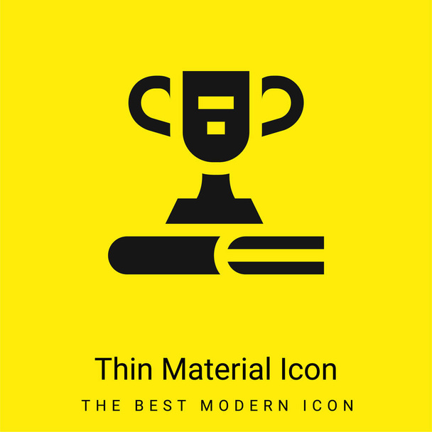Награда за минимальный ярко-желтый материал - Вектор,изображение