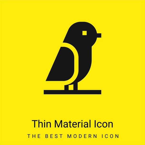 Lintu minimaalinen kirkkaan keltainen materiaali kuvake - Vektori, kuva