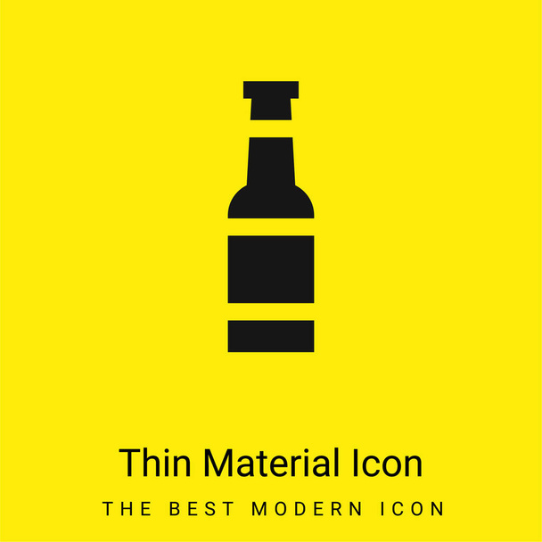 Bier minimaal helder geel materiaal icoon - Vector, afbeelding