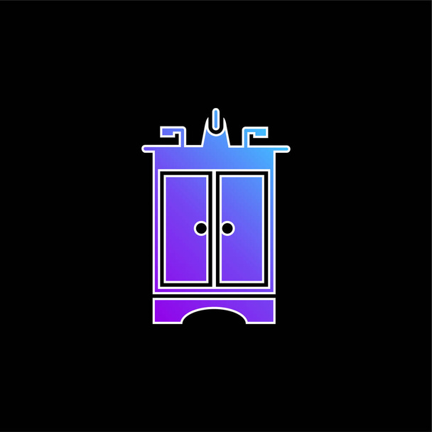 Móveis de casa de banho ícone vetor gradiente azul - Vetor, Imagem