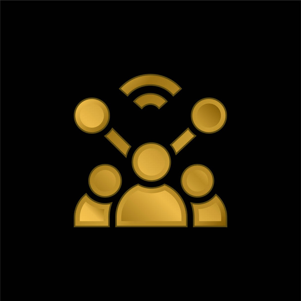 Рахунок Золота металева іконка або вектор логотипу
 - Вектор, зображення