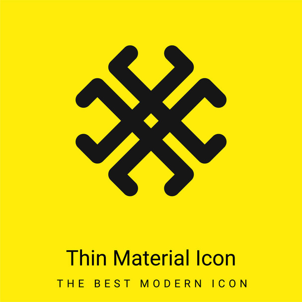 Astrologie Symbol minimální jasně žlutá ikona materiálu - Vektor, obrázek