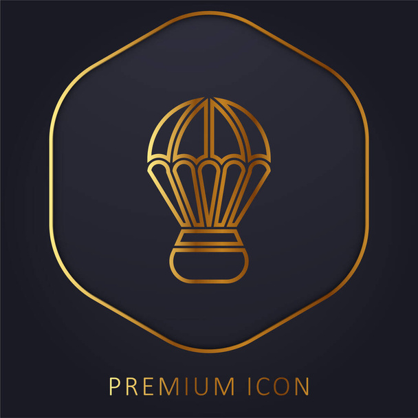 Seikkailu Urheilu kultainen linja premium logo tai kuvake - Vektori, kuva
