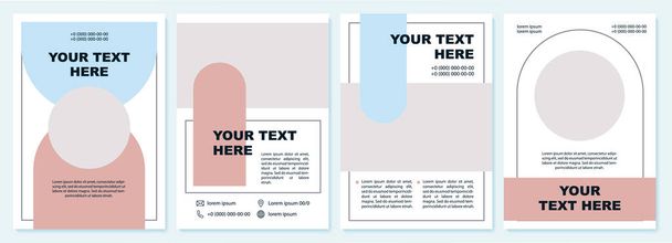 Brand promotion creative brochure template. Flyer, booklet, leaflet print, cover design with copy space. Your text here. Vector layouts for magazines, annual reports, advertising posters - Vektör, Görsel