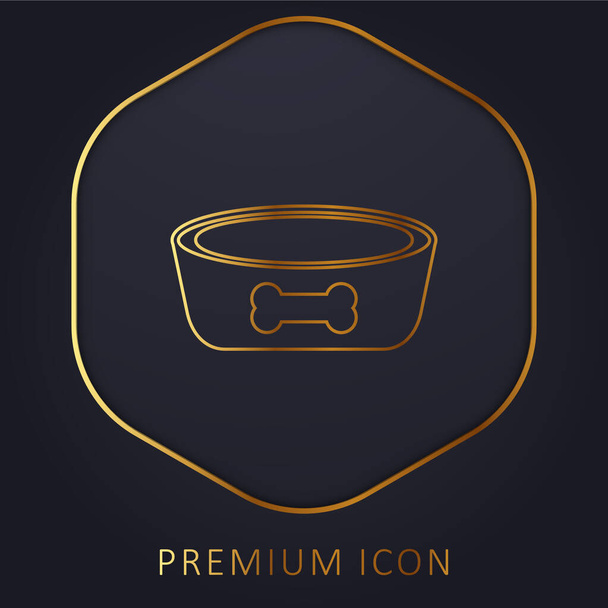 Schaal gouden lijn premium logo of pictogram - Vector, afbeelding