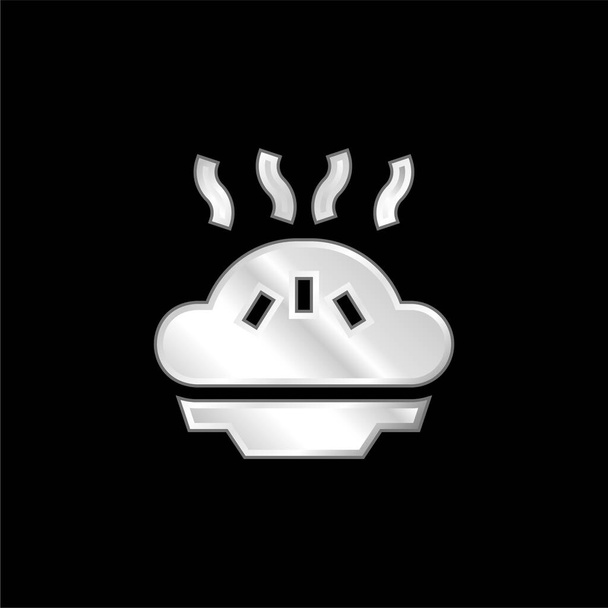 Apple Pie срібла накрита металевою іконою - Вектор, зображення