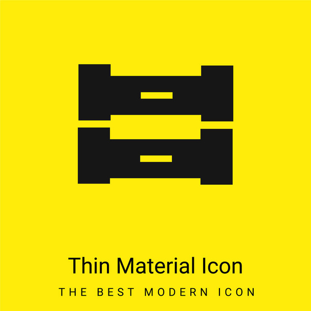 Boxes For Data minimal bright yellow material icon - Vector, Image