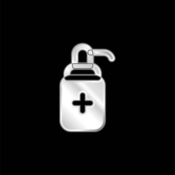 Антибактеріальний гель сріблястої металевої ікони
 - Вектор, зображення
