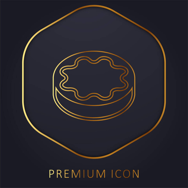 Zlaté prémiové logo nebo ikona sušenky - Vektor, obrázek