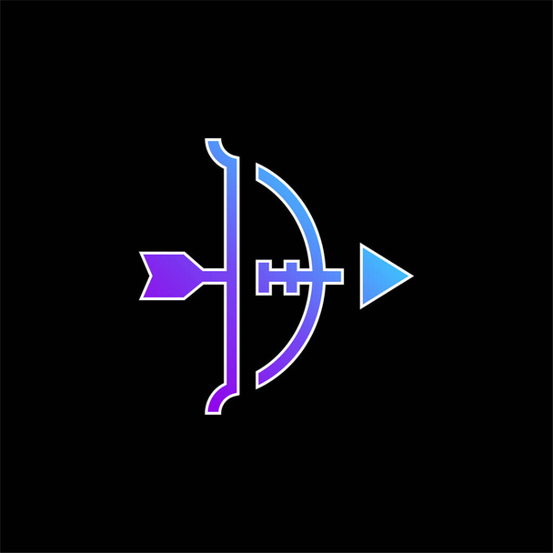 Синий градиентный вектор лучника - Вектор,изображение