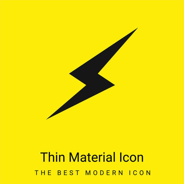 Bolt minimal bright yellow material icon - Vector, Image
