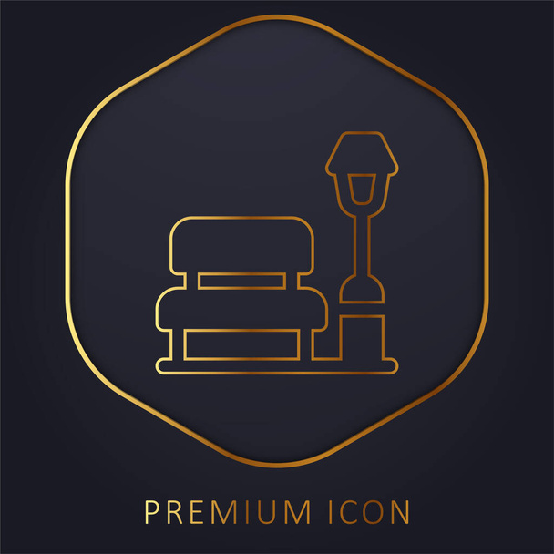 Лавка золота лінія логотип або значок преміум-класу
 - Вектор, зображення