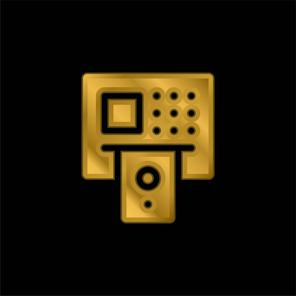 Атм золотий металевий значок або вектор логотипу
 - Вектор, зображення