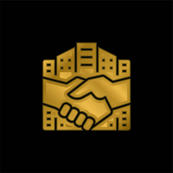 Угода Золота металева іконка або вектор логотипу
 - Вектор, зображення