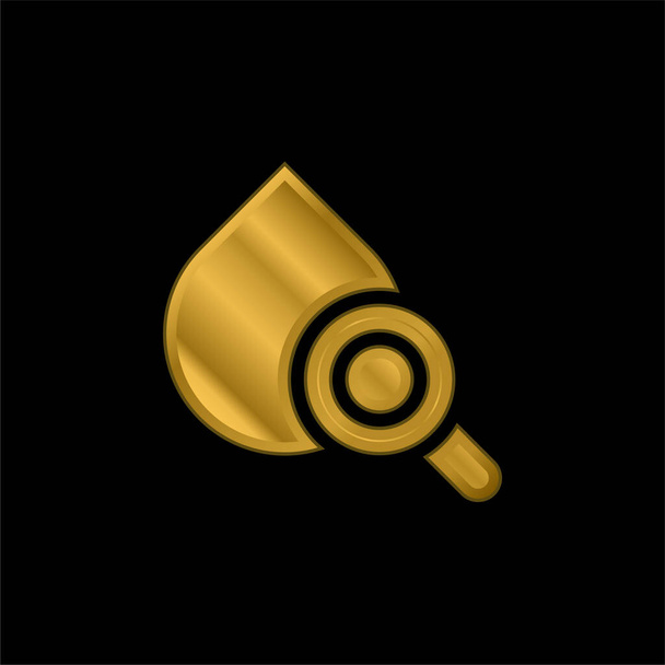 Sangre chapado en oro icono metálico o logo vector - Vector, Imagen
