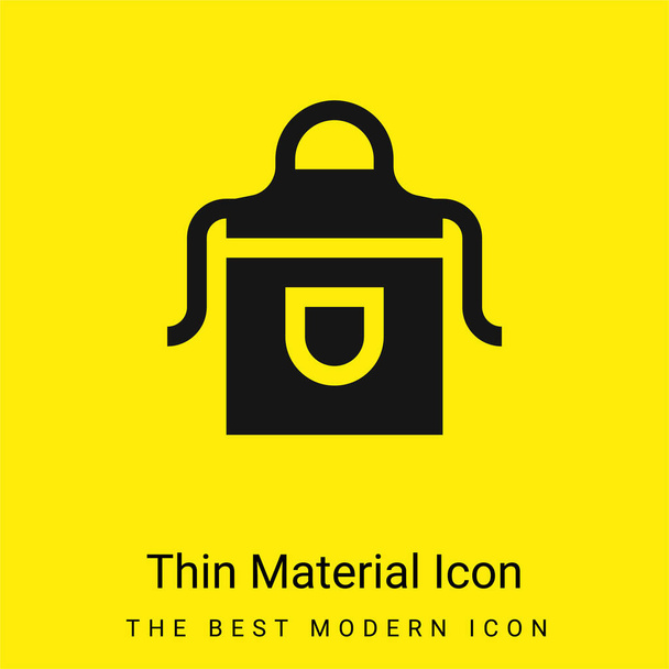 Tablier minimal jaune vif icône matérielle - Vecteur, image