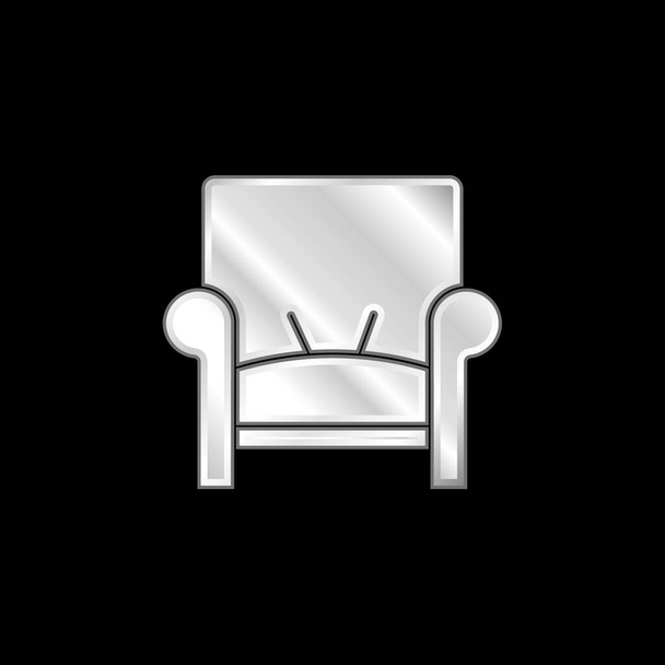Крісло срібна металева ікона
 - Вектор, зображення