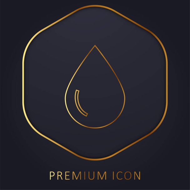 Blood Drop zlatá čára prémie logo nebo ikona - Vektor, obrázek