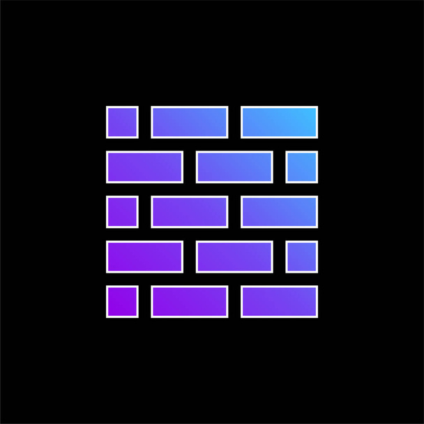 レンガ壁の青いグラデーションベクトルアイコン - ベクター画像