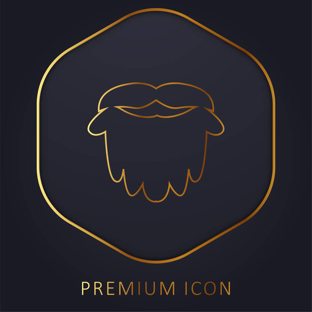 Bart Golden Line Premium-Logo oder Symbol - Vektor, Bild