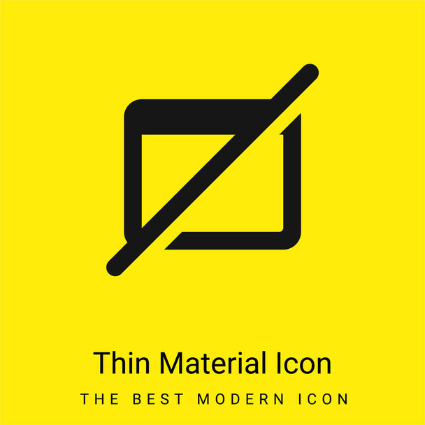 Bloqueado mínimo icono de material amarillo brillante - Vector, imagen