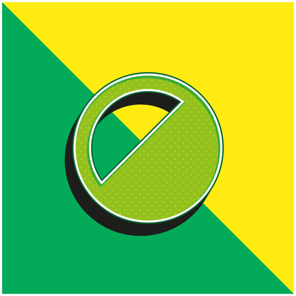 Προσαρμογή Πράσινο και κίτρινο σύγχρονο 3d διάνυσμα εικονίδιο λογότυπο - Διάνυσμα, εικόνα