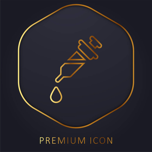 Sangue linea dorata logo premium o icona - Vettoriali, immagini