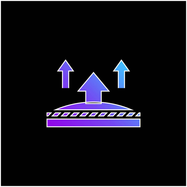 Ícone de vetor gradiente azul respirável - Vetor, Imagem