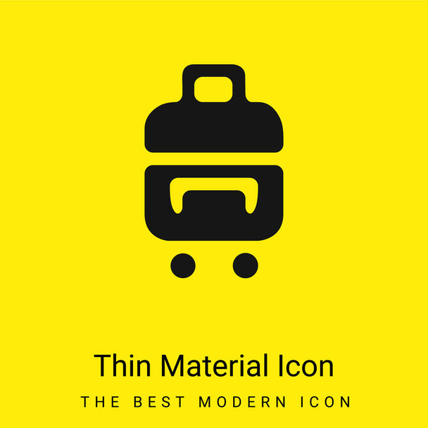 Τσάντα καροτσάκι ελάχιστο φωτεινό κίτρινο υλικό εικονίδιο - Διάνυσμα, εικόνα