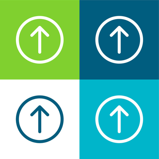 Arrow Up Set di icone minime a quattro colori - Vettoriali, immagini